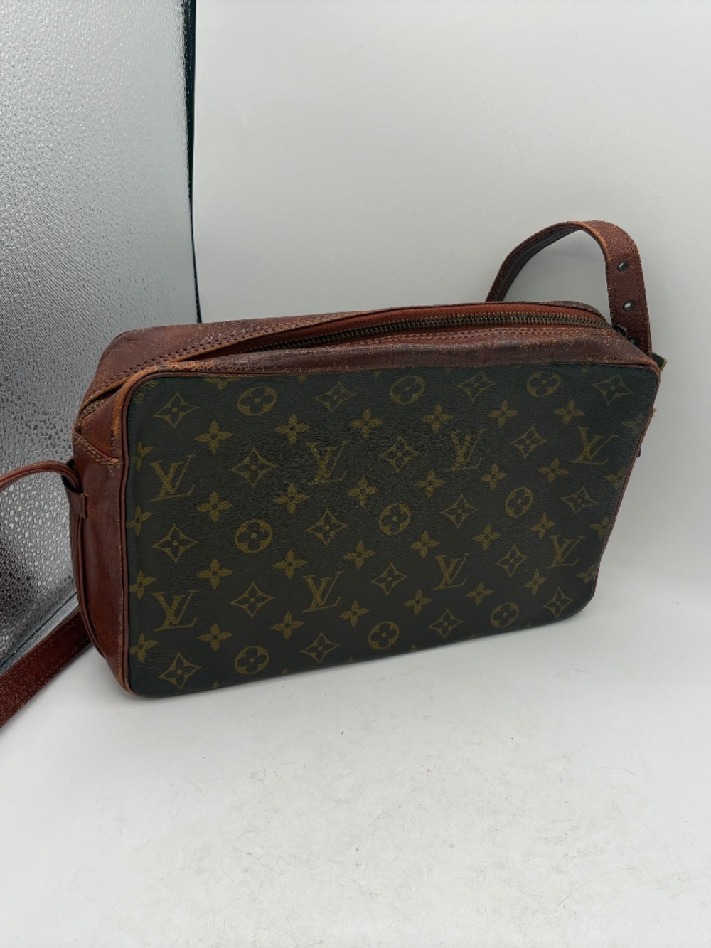 Vintage Louis Vuitton Monogram Sac Bandouliere Crossbody Shoulder Bag w Dust Bag - Picture 5 of 16